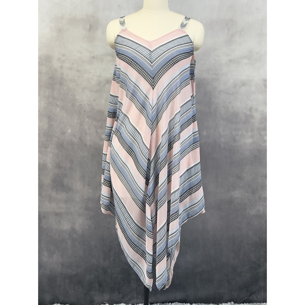 Xhilaration Flowy Trapeze Dress Womens XS Chevron Indie Asymmetrical Eclectic